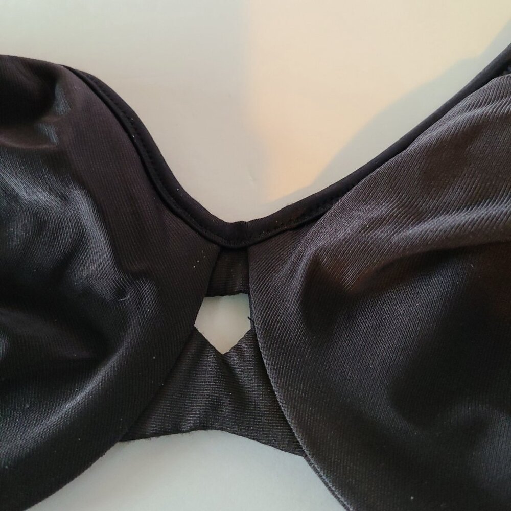 LILYETTE BY BALI BRA PLUNGE MINIMZER UNDERWIRE KEYHOLE FRONT- ONYX -SIZE 36C - Picture 9 of 15